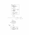 Flywheel Rewind Starter Diagram and Parts List for 28BH76-0114-E1  Briggs and Stratton Engine